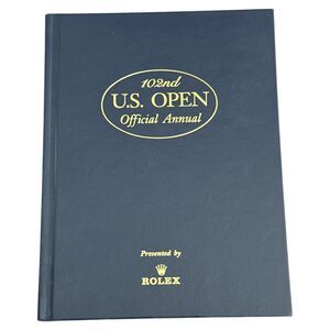 2002 102nd US Open Official Annual HC Tiger Woods Win Hardcover VG+ Collectible